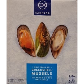 Sanford New Zealand Green Shell Mussels Half Shell 1000g 